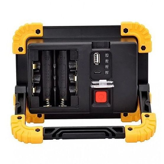 Прожектор LED L812-20W-COB+1W PowerBank, акумуляторний 2&times;18650 (змінні), потужний, зарядка USB, працює від 2&times;AAA 00621 фото