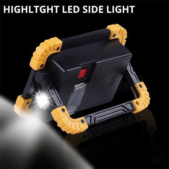 Прожектор LED L812-20W-COB+1W PowerBank, акумуляторний 2&times;18650 (змінні), потужний, зарядка USB, працює від 2&times;AAA 00621 фото