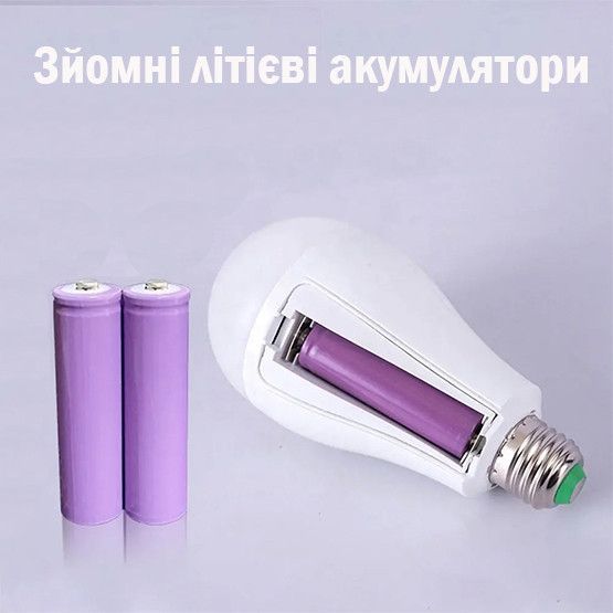Аварийная LED лампа E27 20W аккумуляторная с крючком Y-3920 для дома и кемпинга 00622 фото