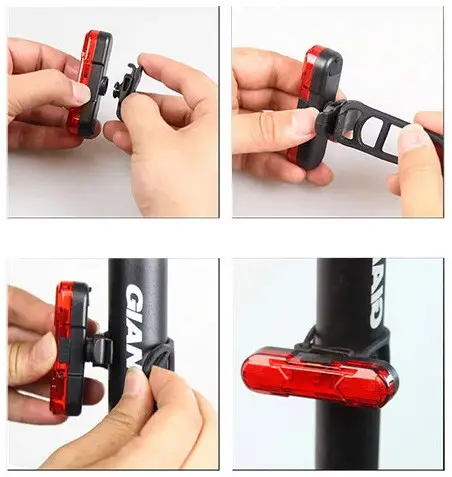 Велонабор Bike Light BK-02 Pro Аккумуляторная LED велофара + Задний стоп-сигнал (Type-C) 07504 фото