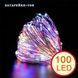 Гирлянда "Роса" на USB или от батареек, 10 м, 100 LED, разноцветный свет 02404 фото 1